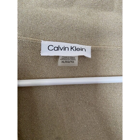 Calvin Klein Metallic Gold Open-Front Shrug Cardigan – XL NWT - Picture 3 of 8